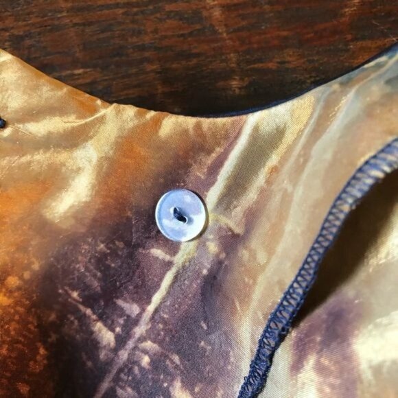 Piano Tie Dyed Silky Jacket Sz.M - Picture 9 of 11